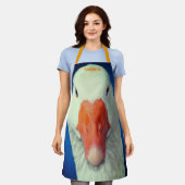 Schattig wit ganzengezicht gepersonaliseerd schort (Gedragen)