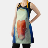 Schattig wit ganzengezicht gepersonaliseerd schort (Insitu)