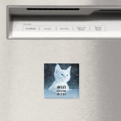 Schattig wit kitten met blauwe ogen magneet (Insitu (Vaatwasser))