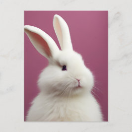 Schattig wit konijn briefkaart