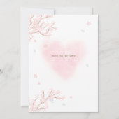 Schattig wit roze met Sakura takken bruiloft Kaart (Achterkant)