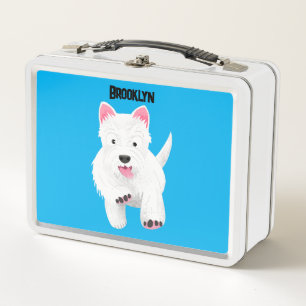 Schattig wit west highland terrier cartoon