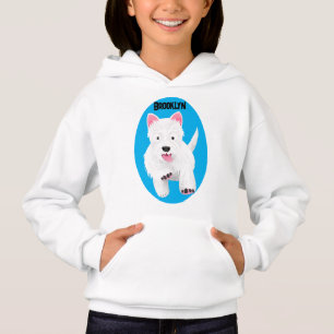 Schattig wit west highland terrier cartoon