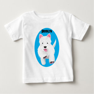 Schattig wit west highland terrier cartoon