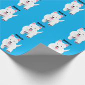 Schattig wit west highland terrier cartoon cadeaupapier (Hoek)