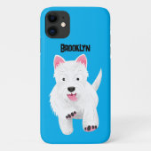 Schattig wit west highland terrier cartoon Case-Mate iPhone case (Achterkant)