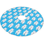 Schattig wit west highland terrier cartoon kerstboom rok (Gekanteld)