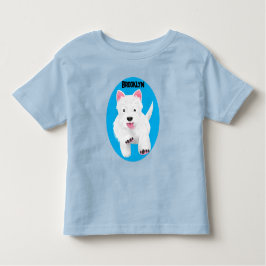 Schattig wit west highland terrier cartoon kinder shirts