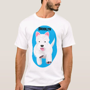 Schattig wit west highland terrier cartoon t-shirt