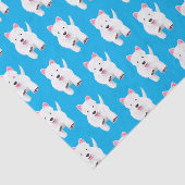 Schattig wit west highland terrier cartoon tissuepapier (Detail)