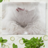 Schattig Witte West Highland Terrier Theedoek (Gevouwen)