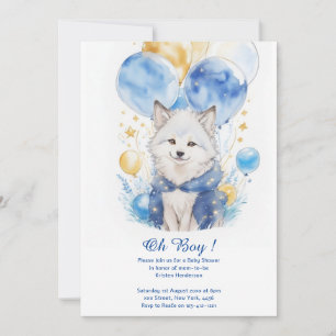 Schattig Wolf Pup Baby shower Kaart