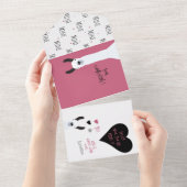 Schattig 'Wool You Be Mine'? Llama Liefde + Valent All In One Uitnodiging (Afscheurbaar)