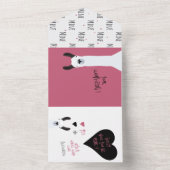 Schattig 'Wool You Be Mine'? Llama Liefde + Valent All In One Uitnodiging (Binnen)