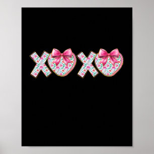 Schattig Xoxo Roze Meisjesachtige Valentijn Coquet Poster