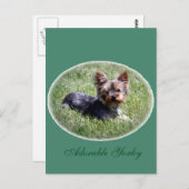 Schattig Yorkie Custom Briefkaart (Voorkant / Achterkant)