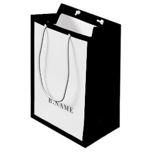 Schattig Zakelijk Winkelen Zwart Medium Cadeauzakje