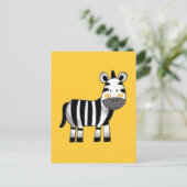 schattig zebra briefkaart (Staand voorkant)