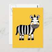 schattig zebra briefkaart (Voorkant / Achterkant)