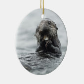 Schattig Zee Otter Keramisch Ornament (Rechts)