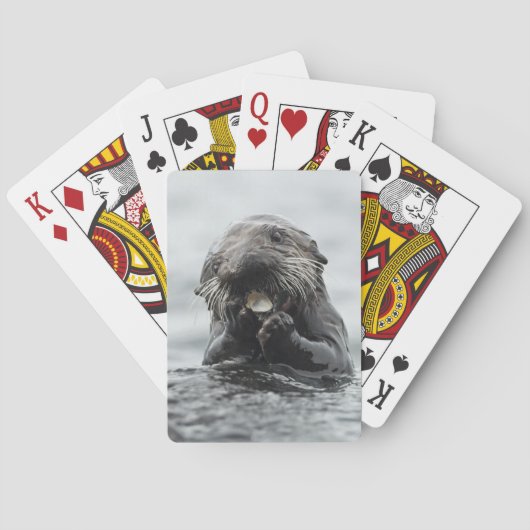 Schattig Zee Otter Pokerkaarten (Achterkant)