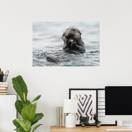Schattig Zee Otter Poster (Thuiskantoor)