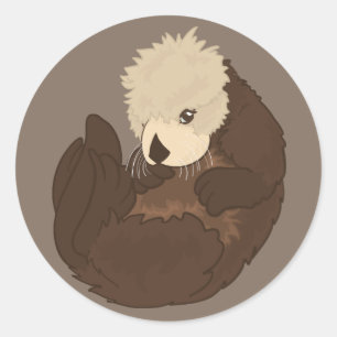 Schattig Zee otter Sticker ontwerp
