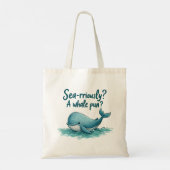 Schattig "Zee-raar? Een walvispun?" oceaanontwerp Tote Bag (Achterkant)