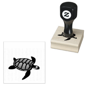 Schattig Zee schildpad reptiel Rubberstempel