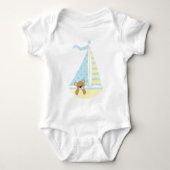 Schattig Zeilboot Baby Beer Romper (Voorkant)