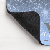 Schattig zilveren glitter muismat (Hoek)