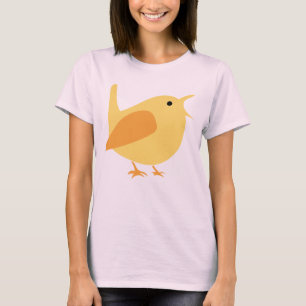 Schattig Zingende vogel Stropdas-Dye T-Shirt