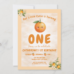 Schattig Zoet Klein Moppie Sinaasappel Citrus 1e V Kaart