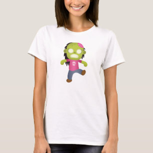 Schattig Zombie Cartoon Meisje T-shirt