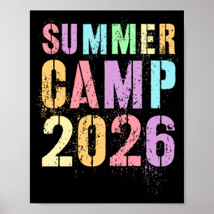 Schattig zomer kamp 2026 kampeer staf directeur sm poster