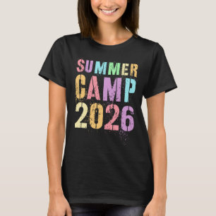 Schattig zomer kamp 2026 kampeer staf directeur sm t-shirt