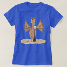 Schattig zomer ontwerp draak op het strand Dames