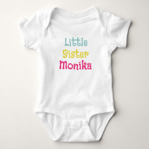 Schattig zusje pastel kleur monogram meisjes romper