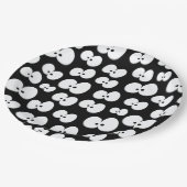 Schattig zwart en wit spooky ogen Halloween Papieren Bordje (Gekanteld)