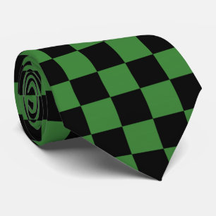 schattig zwart groen patroon stropdas