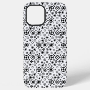 Schattig zwart wit arabesk decoratief patroon iPhone 12 pro max hoesje