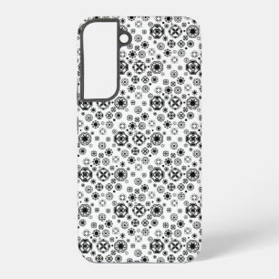 Schattig zwart wit arabesk decoratief patroon samsung galaxy hoesje