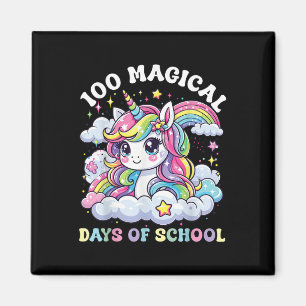 Schattige 100 dagen schoolmeisjes Eenhoorn 100e da Magneet
