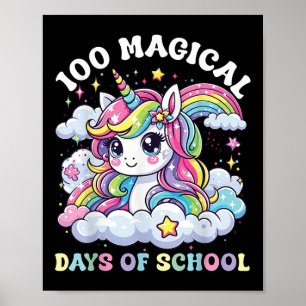 Schattige 100 dagen schoolmeisjes Eenhoorn 100e da Poster