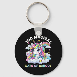 Schattige 100 dagen schoolmeisjes Eenhoorn 100e da Sleutelhanger