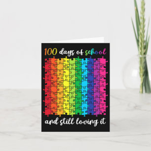 Schattige 100 dagen van school en nog steeds houde kaart