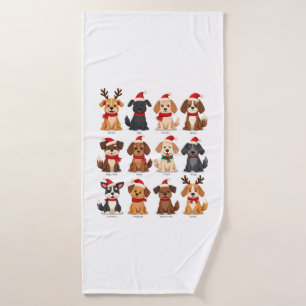 Schattige 12 Honden Xmas Grappige Hondenliefhebber Badhanddoek