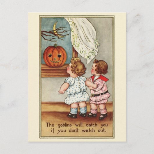 Schattige 1916 kinderen |  Halloween Briefkaart (Voorkant)