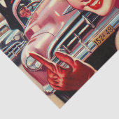 Schattige 1950s Meisje Tissuepapier (Detail)