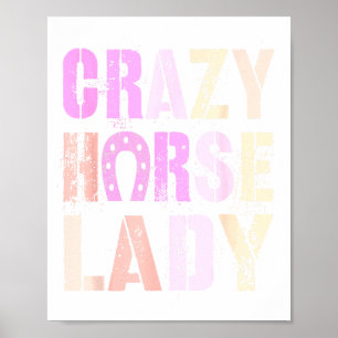 Schattige 2026 Crazy Horse Dames Aangedreven Maane Poster